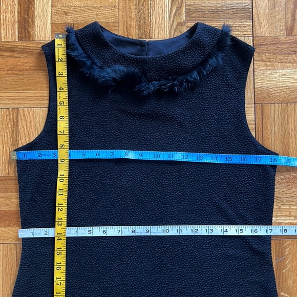 Joseph Ribkoff Blk Fur Trimmed Shell10 EUC - Picture 7 of 8